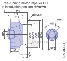 Ziehl-abegg RH31V-4EK.2F.1R - описание, технические характеристики, графики