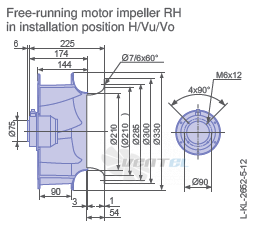 Ziehl-abegg RH31V-6EK.2A.1R - описание, технические характеристики, графики