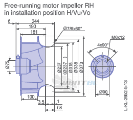 Ziehl-abegg RH35V-4DK.2F.1R - описание, технические характеристики, графики