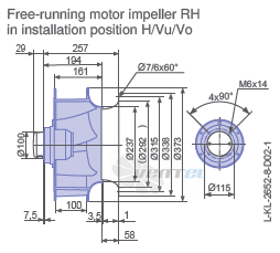 Ziehl-abegg RH35V-4DK.4A.1R - описание, технические характеристики, графики