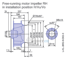 Ziehl-abegg RH35V-4DK.4C.1R - описание, технические характеристики, графики