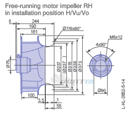 Ziehl-abegg RH35V-4EK.2F.1R - описание, технические характеристики, графики