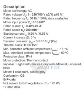 Ziehl-abegg RH35V-6DK.2A.1R - описание, технические характеристики, графики