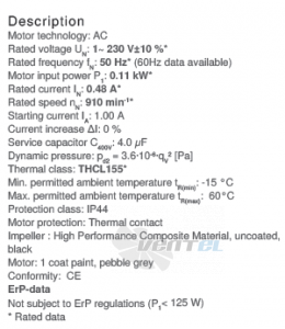 Ziehl-abegg RH35V-6EK.2C.1R - описание, технические характеристики, графики