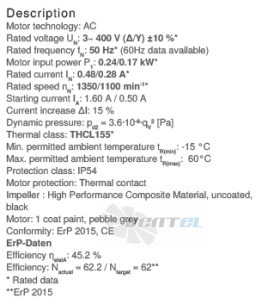 Ziehl-abegg RH35V-VDK.4A.1R - описание, технические характеристики, графики