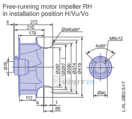 Ziehl-abegg RH40V-4DK.2F.1R - описание, технические характеристики, графики