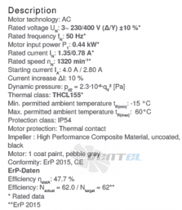 Ziehl-abegg RH40V-4DK.4C.1R - описание, технические характеристики, графики