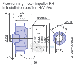 Ziehl-abegg RH40V-4DK.4C.1R - описание, технические характеристики, графики