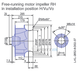 Ziehl-abegg RH40V-4EK.4I.1R - описание, технические характеристики, графики