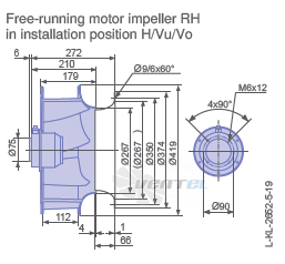 Ziehl-abegg RH40V-6EK.2F.1R - описание, технические характеристики, графики