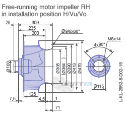 Ziehl-abegg RH45V-4DK.4I.1R - описание, технические характеристики, графики