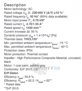 Ziehl-abegg RH45V-4DK.6F.1R - описание, технические характеристики, графики