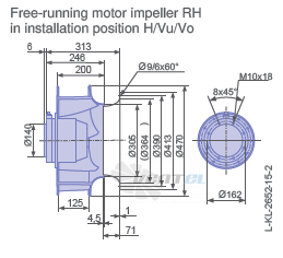 Ziehl-abegg RH45V-4EK.6F.1R - описание, технические характеристики, графики