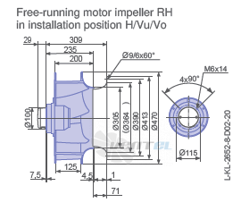 Ziehl-abegg RH45V-6DK.4F.1R - описание, технические характеристики, графики