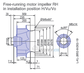 Ziehl-abegg RH45V-6EK.4C.1R - описание, технические характеристики, графики