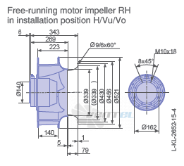 Ziehl-abegg RH50V-4DK.6F.1R - описание, технические характеристики, графики