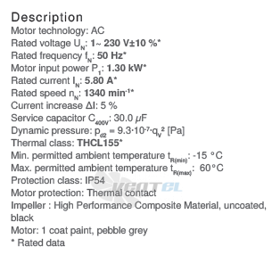 Ziehl-abegg RH50V-4EK.6K.1R - описание, технические характеристики, графики