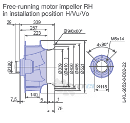 Ziehl-abegg RH50V-6DK.4F.1R - описание, технические характеристики, графики