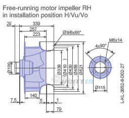 Ziehl-abegg RH50V-8DK.4C.1R - описание, технические характеристики, графики