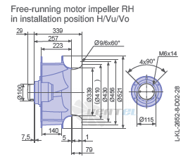 Ziehl-abegg RH50V-ADK.4C.1R - описание, технические характеристики, графики