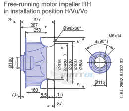 Ziehl-abegg RH56V-8DK.4F.1R - описание, технические характеристики, графики