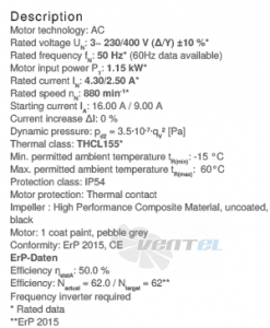 Ziehl-abegg RH63V-6DK.6K.1R - описание, технические характеристики, графики