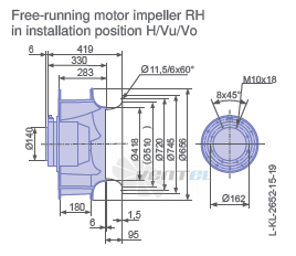 Ziehl-abegg RH63V-6EK.6N.1R - описание, технические характеристики, графики