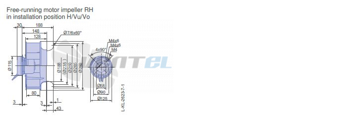 Ziehl-abegg RH28V-6IP.0E.1R - описание, технические характеристики, графики