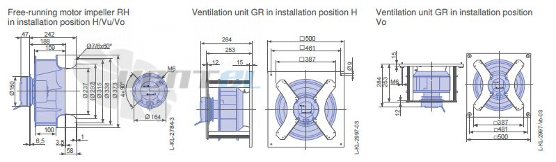 Ziehl-abegg RH35V-6IK.BF.1R - описание, технические характеристики, графики