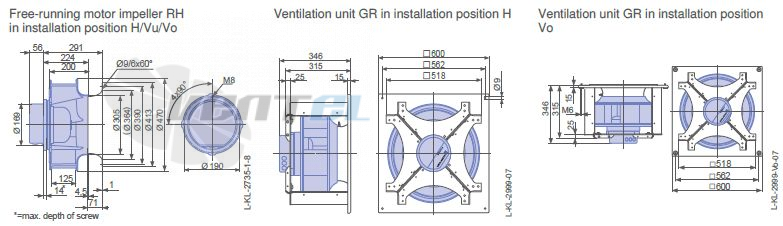 Ziehl-abegg RH45V-ZIK.DC.1R - описание, технические характеристики, графики