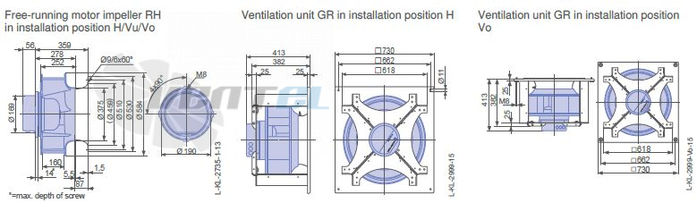 Ziehl-abegg RH56V-ZIK.DG.1R.3F.380 - описание, технические характеристики, графики