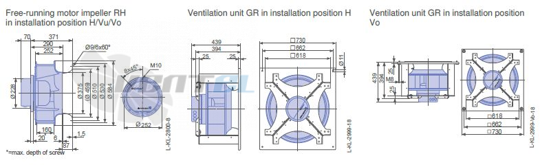 Ziehl-abegg RH56V-ZIK.GL.1R - описание, технические характеристики, графики