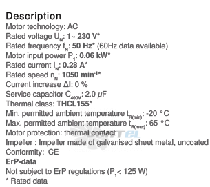 Ziehl-abegg RD13-4EP.W8.2R - описание, технические характеристики, графики