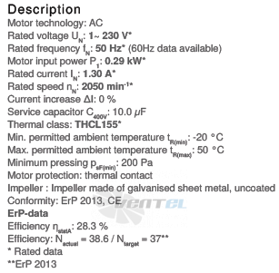 Ziehl-abegg RD15-2EP.WD.1R - описание, технические характеристики, графики