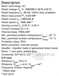 Ziehl-abegg RD20-4DW.4F.2L - описание, технические характеристики, графики