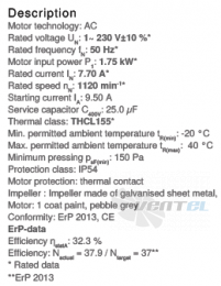 Ziehl-abegg RD28-4EW.6L.2L - описание, технические характеристики, графики