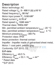 Ziehl-abegg RD35-4DW.6W.3L - описание, технические характеристики, графики