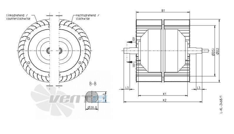 Ziehl-abegg RZ20S-4DW.4F.2L - описание, технические характеристики, графики