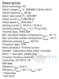 Ziehl-abegg RG40S-4DK.6N.AL - описание, технические характеристики, графики