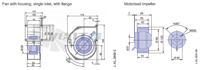 Ziehl-abegg RE12P-2EP.W6.1R 113055 - описание, технические характеристики, графики