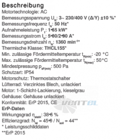 Ziehl-abegg RG31P-4DK.6F.1R - описание, технические характеристики, графики