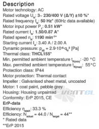 Ziehl-abegg RE22P-4DK.2F.1R - описание, технические характеристики, графики