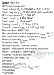 Ziehl-abegg RE28P-4DK.6F.1R - описание, технические характеристики, графики