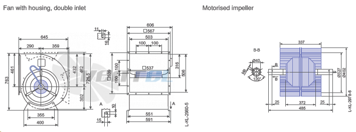 Ziehl-abegg RD40P-4DW.7W.1L - описание, технические характеристики, графики