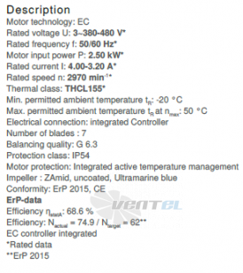 Ziehl-abegg RH35C-ZID-3F-380 - описание, технические характеристики, графики