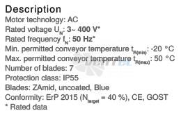 Ziehl-abegg DN31V-2DF.A7 - описание, технические характеристики, графики