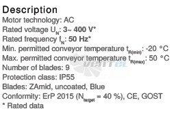 Ziehl-abegg DN10V-4DF-H7-11-G - описание, технические характеристики, графики