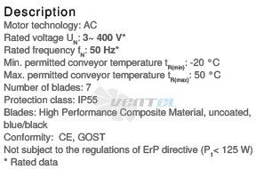 Ziehl-abegg DN35V-4DF-87-11-G - описание, технические характеристики, графики