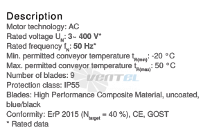 Ziehl-abegg DN56V-4DF-B7-14-G - описание, технические характеристики, графики