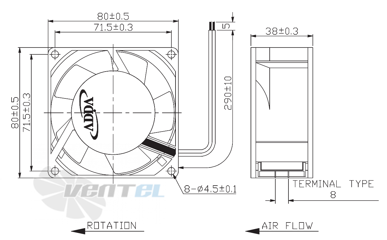 ADDA AA8382MB-AT - описание, технические характеристики, графики